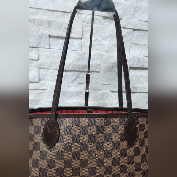 👜 Authentic Louis Vuitton Neverfull Damier Ebene Tote MM - Picture 5 of 16